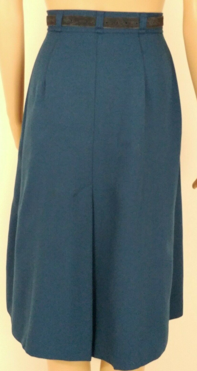 Vintage 1970s Panther Turquoise Vest & Skirt Set A-Line Knit Small 5/6
