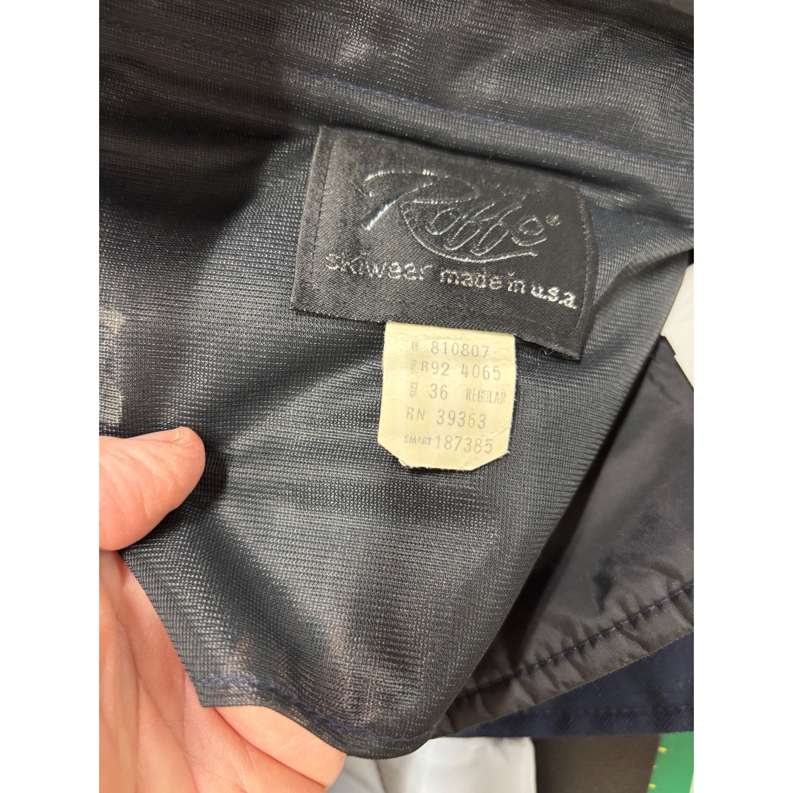 Vintage Roffe Ski Pants Womens 36 Regular Navy Blue Wool Blend Made in USA Retro