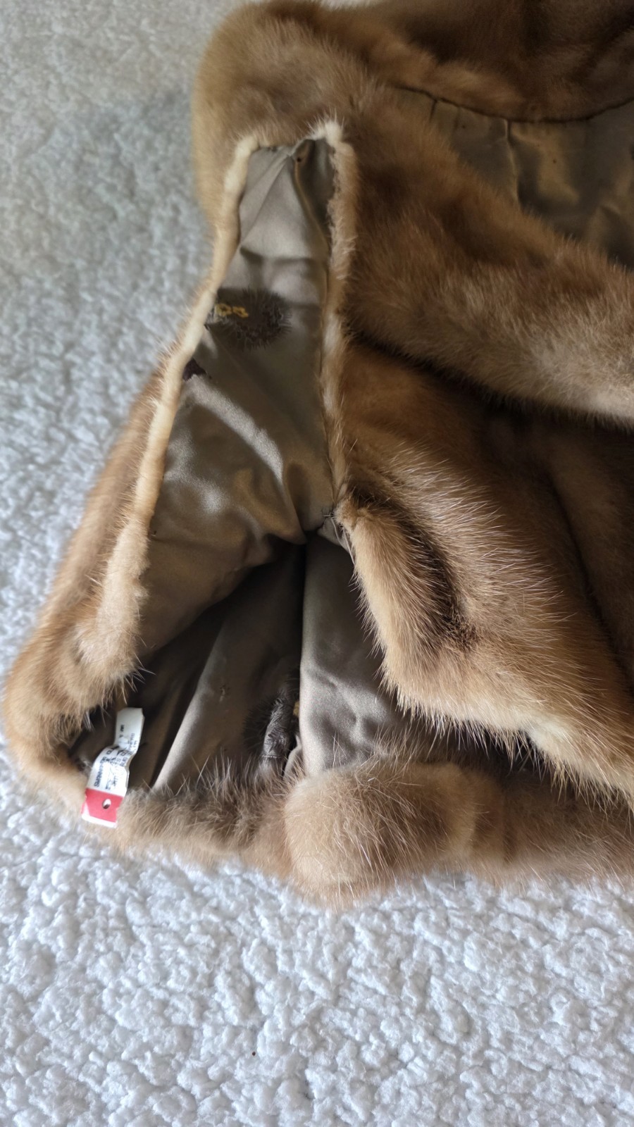 READ Vintage 1950s Genuine Blonde Pastel Mink Fur Capelet Bolero Shawl Collar