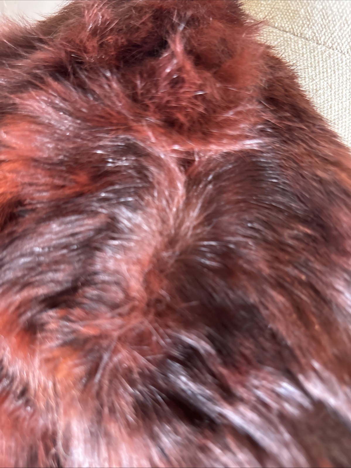 Vintage 1950s Chocolate Brown Mink Fur Jacket 3/4 Sleeve Hook Closures Monogram