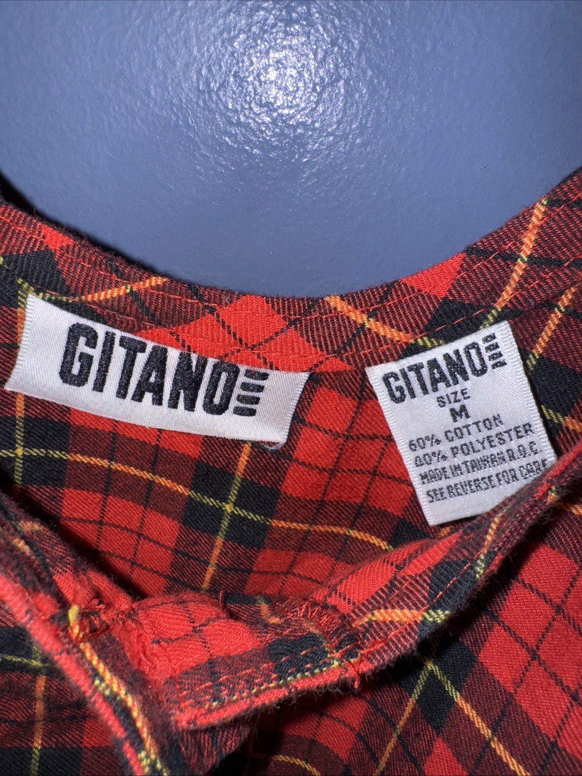 Womens Medium Red Thermal Plaid Fleece Romper Dress Vintage GITANO 1980’s
