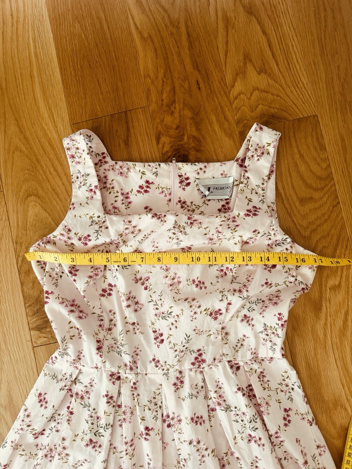 Vtg Floral Rose Cotton Sundress Prairie Dress Cottagecore Boho Small