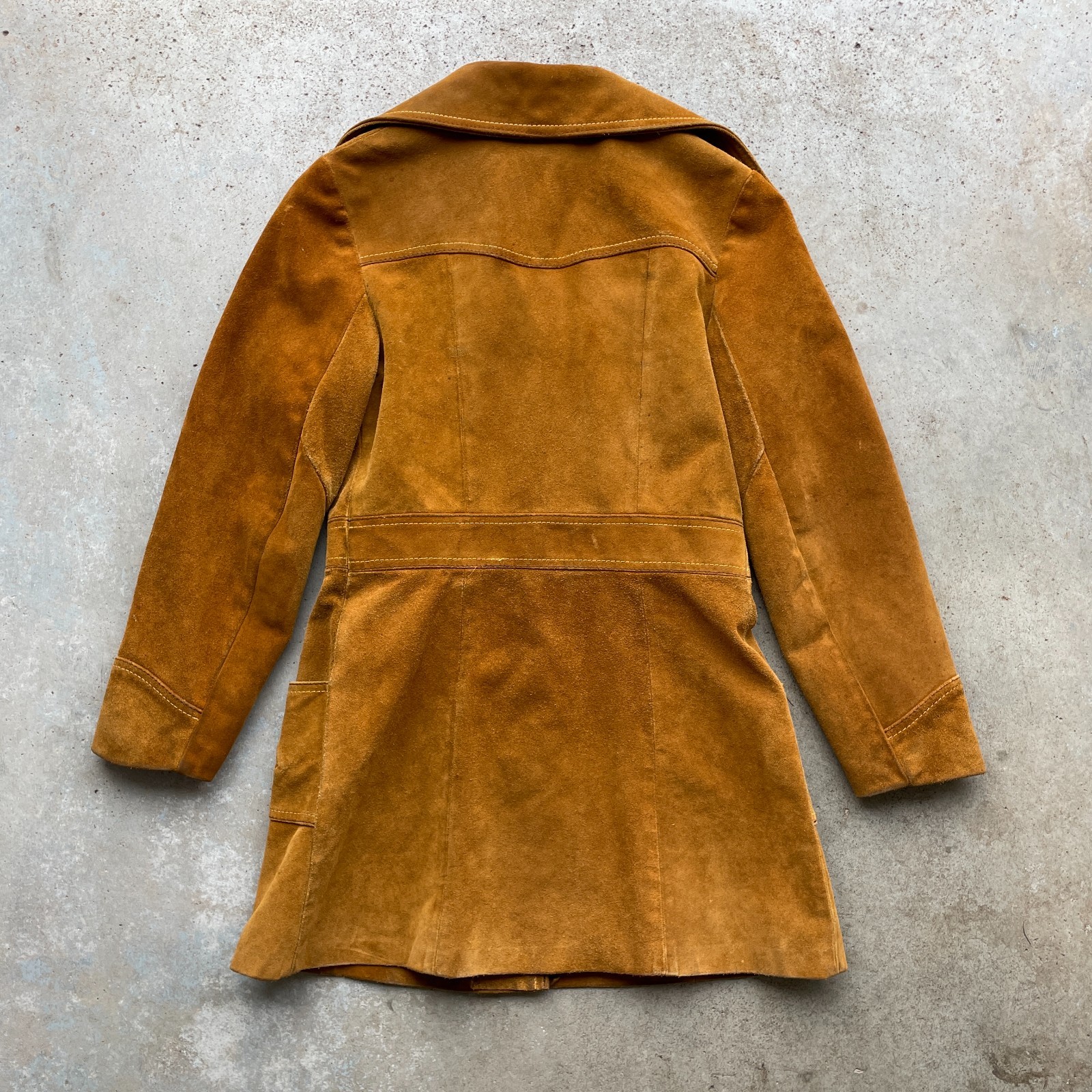 VTG 70s Great Things From Canada Suede Leathercraft Tan Coat Women’s Small 11/12