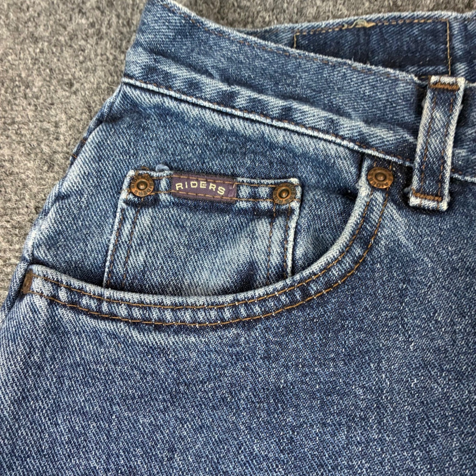 VTG Riders Lee High Waisted Straight Leg Jeans Blue Denim Made in USA 10M 28×32