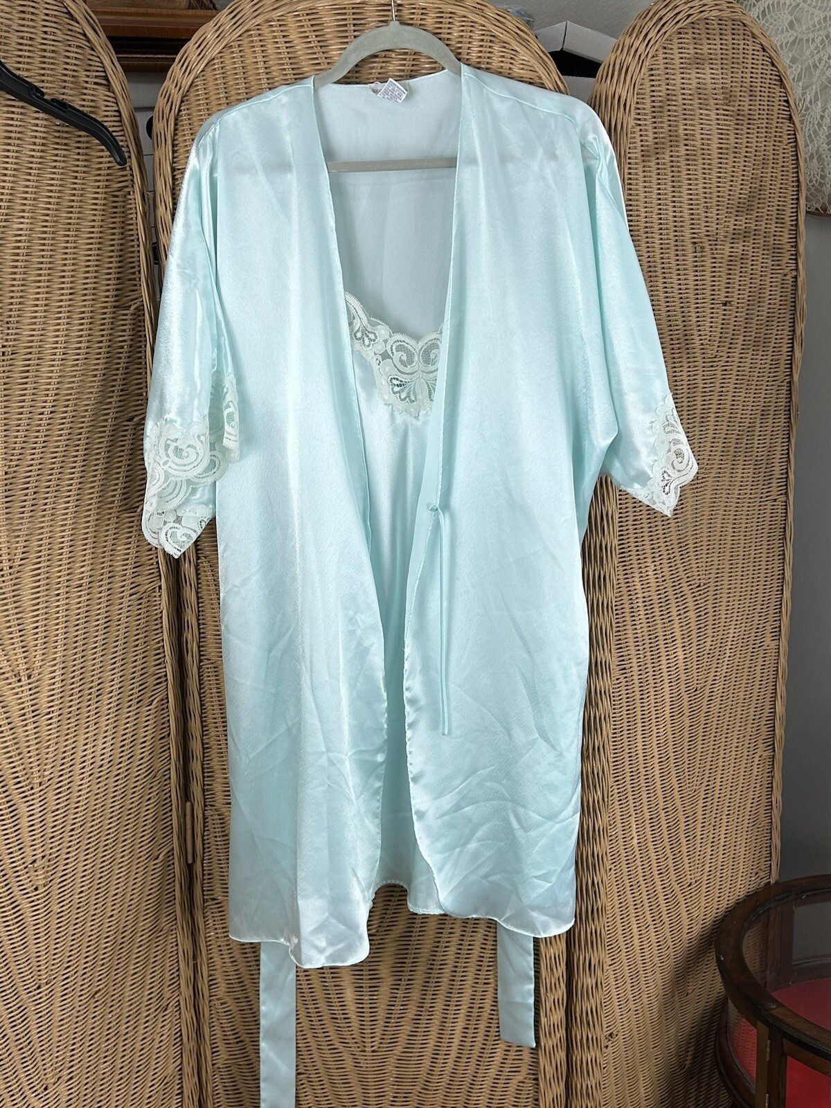 laura adams vintage Lingerie Nighty And Robe Medium lace nightgown