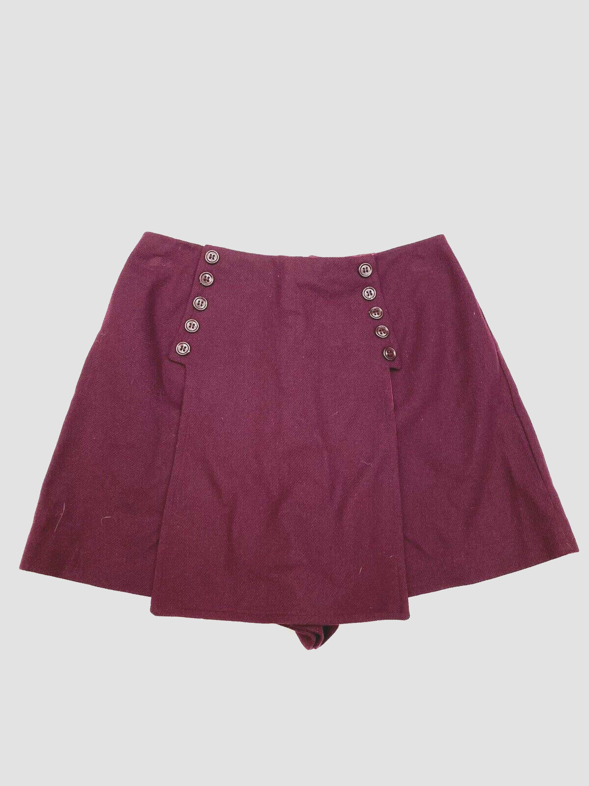 Vintage Bobbie Brooks culottes skirt Burgandy Colored USA made, 26″ size 8