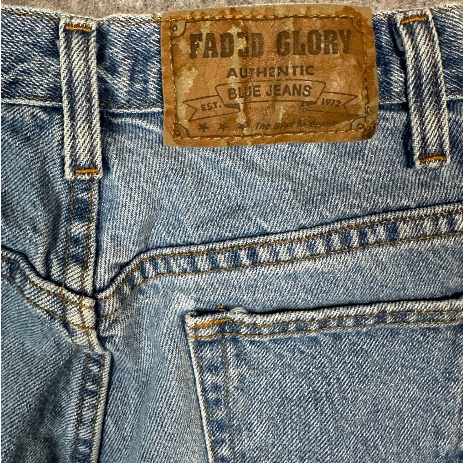 Faded Glory High Rise Tapered Jeans 6 Pet Light Wash 100% Cotton Vintage