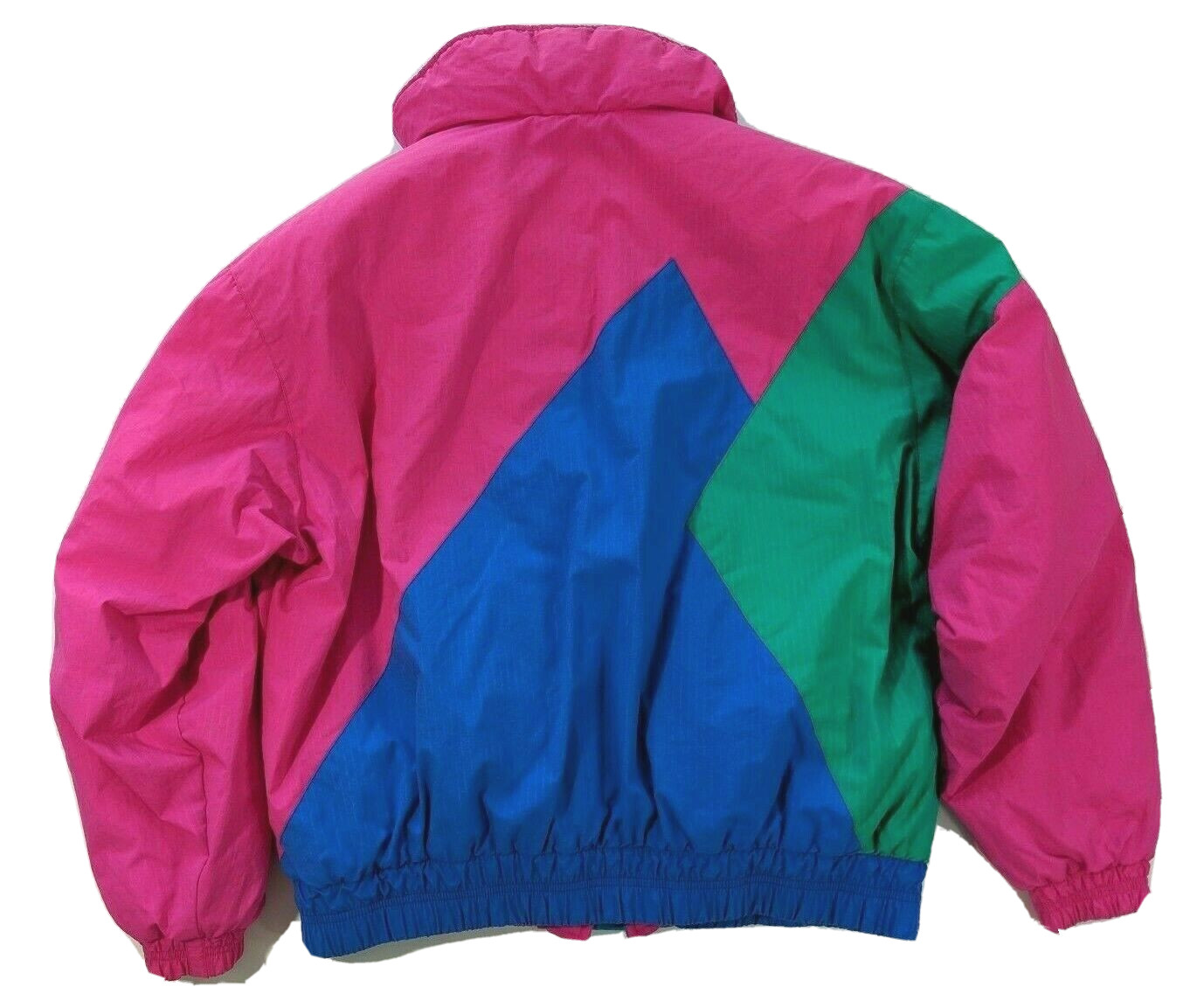 90s Womens Ski Jacket Snowboard Size 10 Pink Color Block Obermeyer