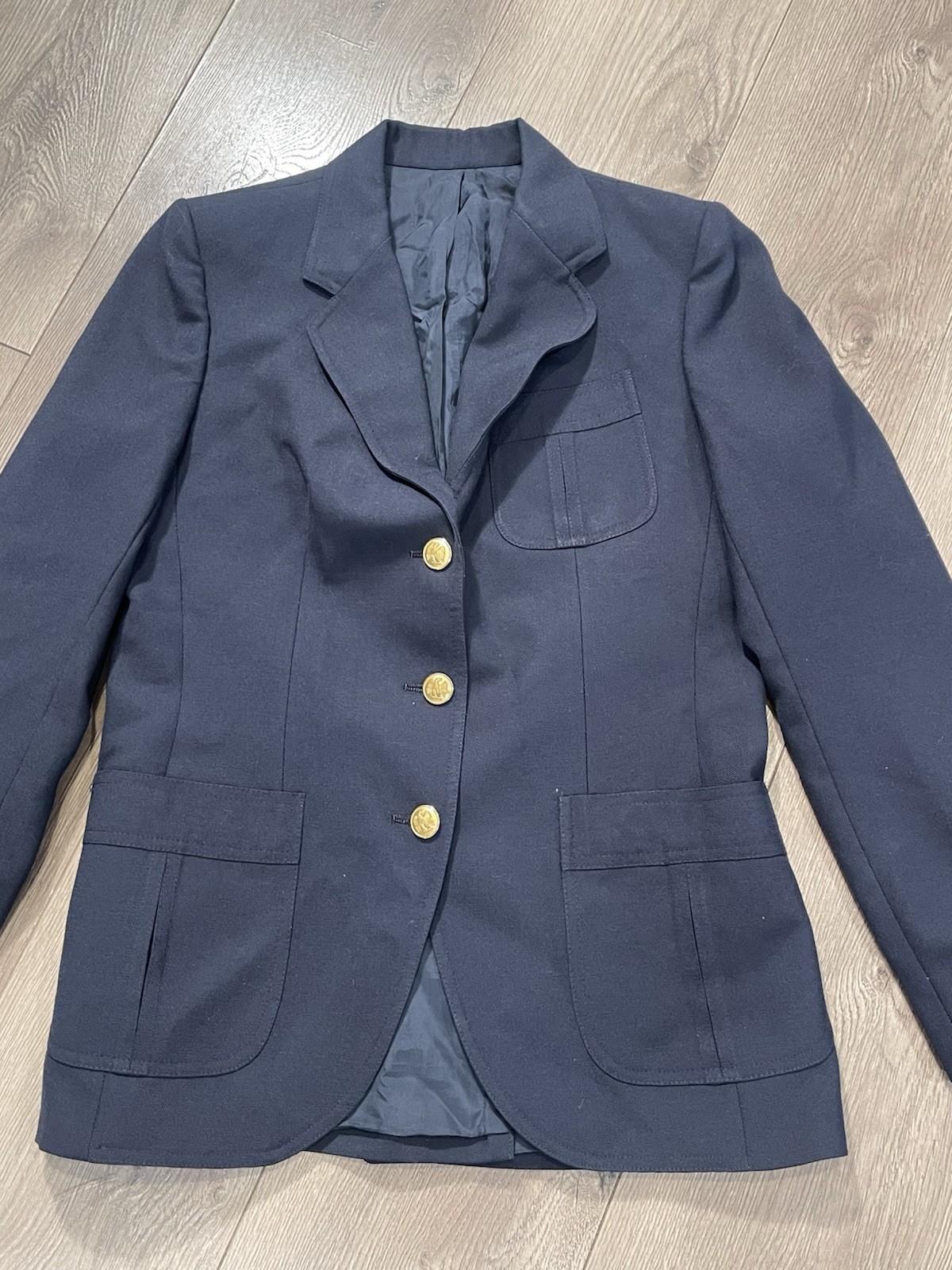 Vintage Stanley Blacker Blue Blazer Womens Size 10 Made In USA Union Made