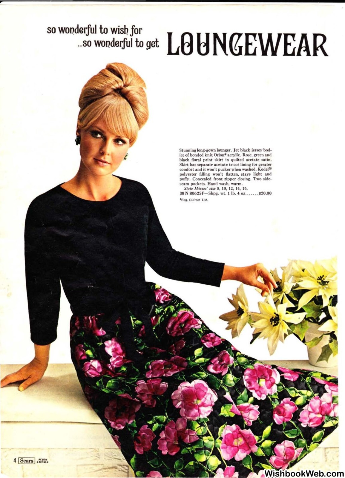 Vtg 60s 70s Mod Psychedelic Quilted Lounging Maxi Dress Hostess Dressing Gown M