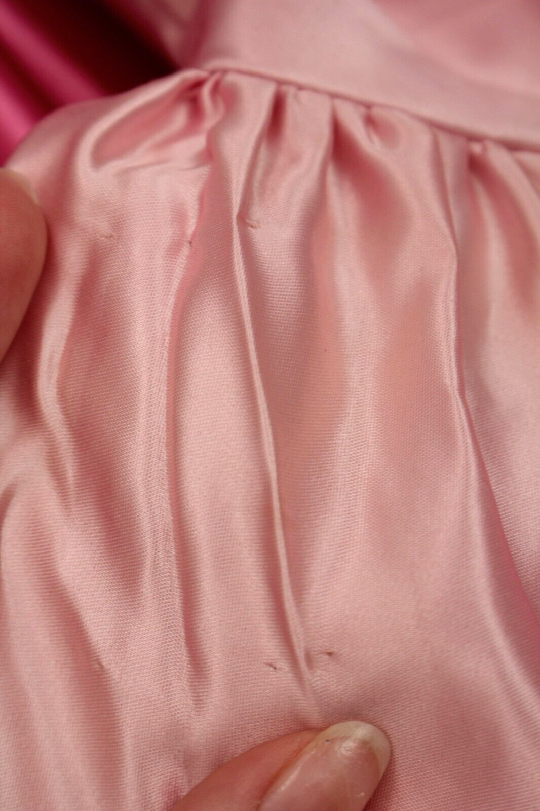 Vtg Women’s 40s Pink Ombre Formal Gown XS/S 1940s Satin Maxi Dress Prom