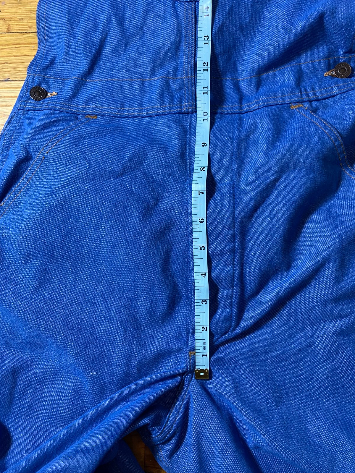 VINTAGE 70s Levis 799 Overalls Double Blank Orange Tab Flare Tags Attached 30×33
