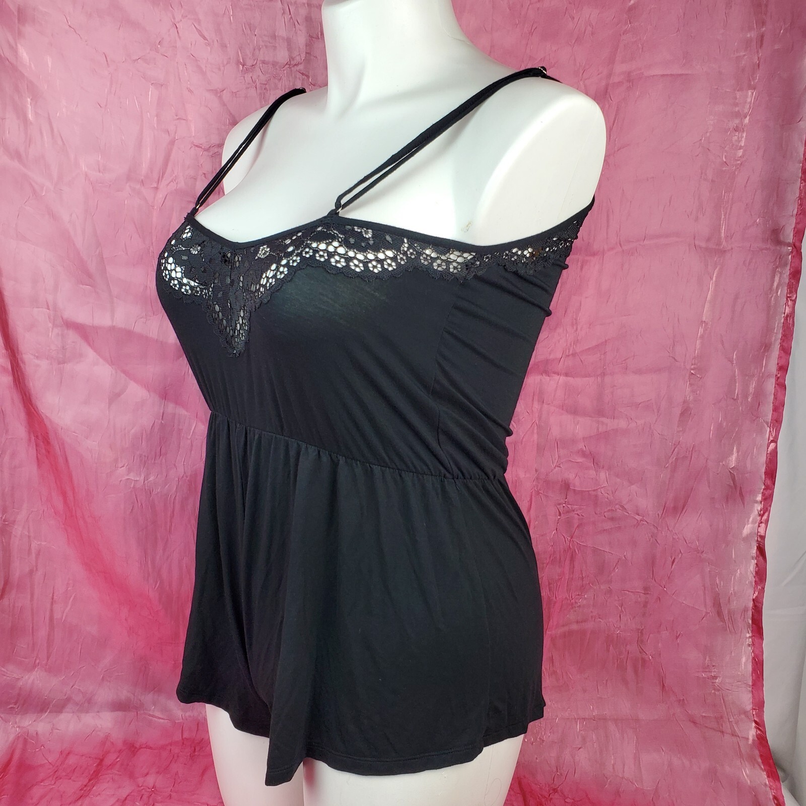 Victoria Secret Black Stretch Lace Teddy Romper Playsuit Sz M Pin Up Bombshell