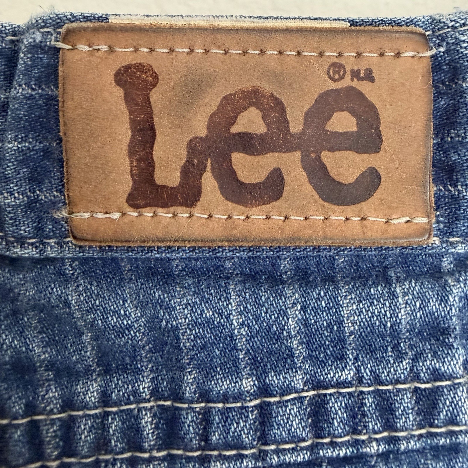 Vtg 80s Lee High Waist White Pinstripe Denim Mom Jean Tapered Pleated Barrel 7