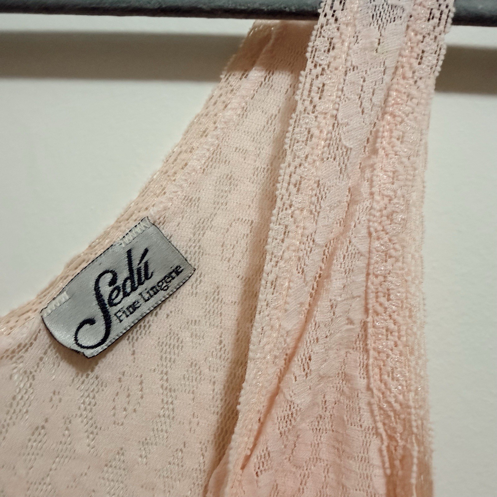 Vintage Coquette Fairy Lingerie Pink Lace Slip Dress With Appliqué Detail