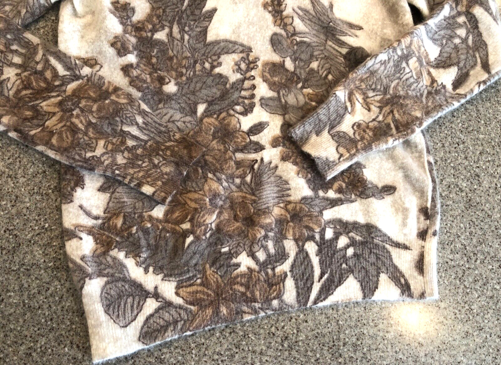BONNIE BRIAR Italy VTG 60s Wool/Angora Pullover Mock Neck Floral Sweater XS/S