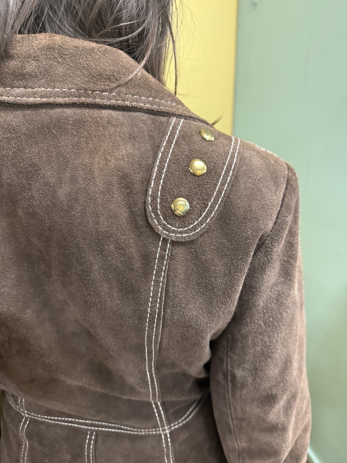 Vintage 70s Montgomery Ward The Tannery Brown Suede Coat M