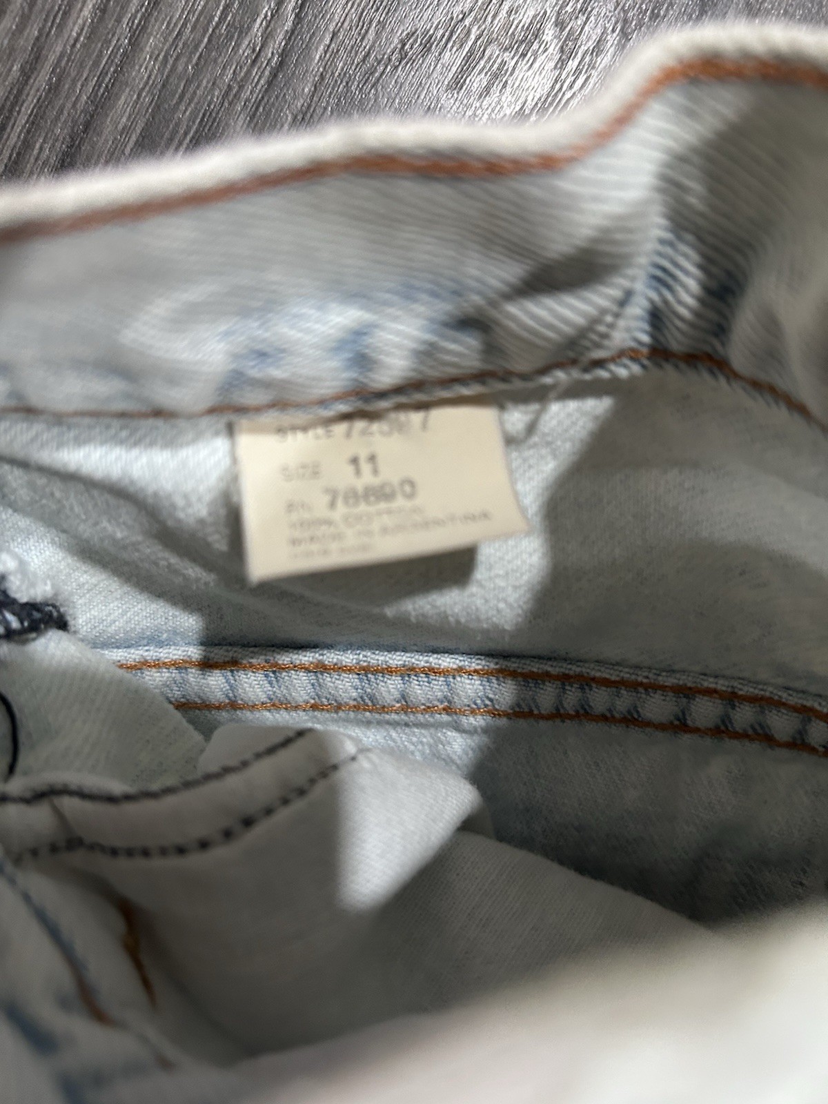 Vintage No Excuses Collectors Series High Waisted Light Wash Jeans Bow Hem Sz 11
