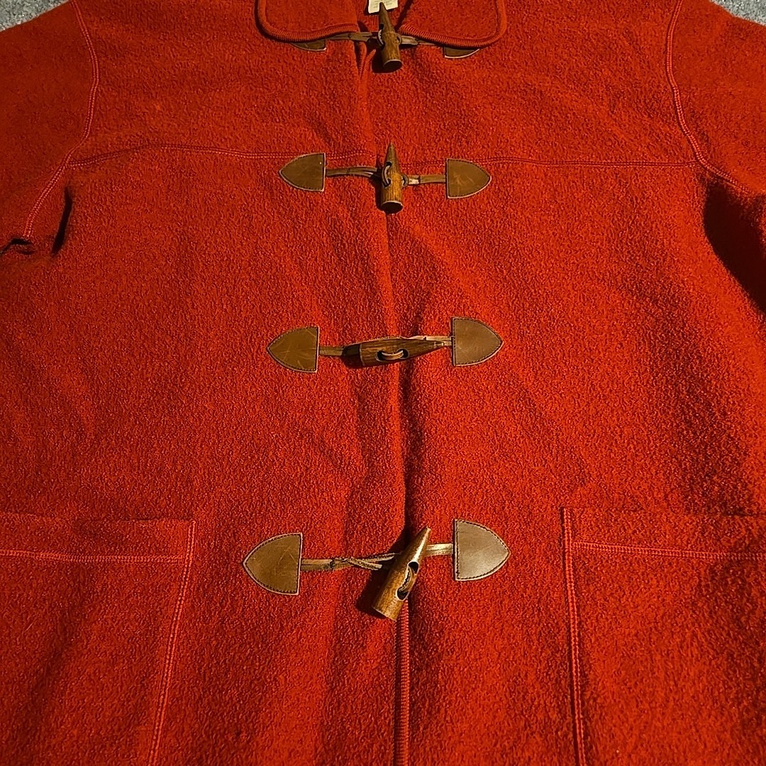Vintage Easy Spirit 100%Wool Jacket Womens 3 Red Wood Toggle Loop Closures