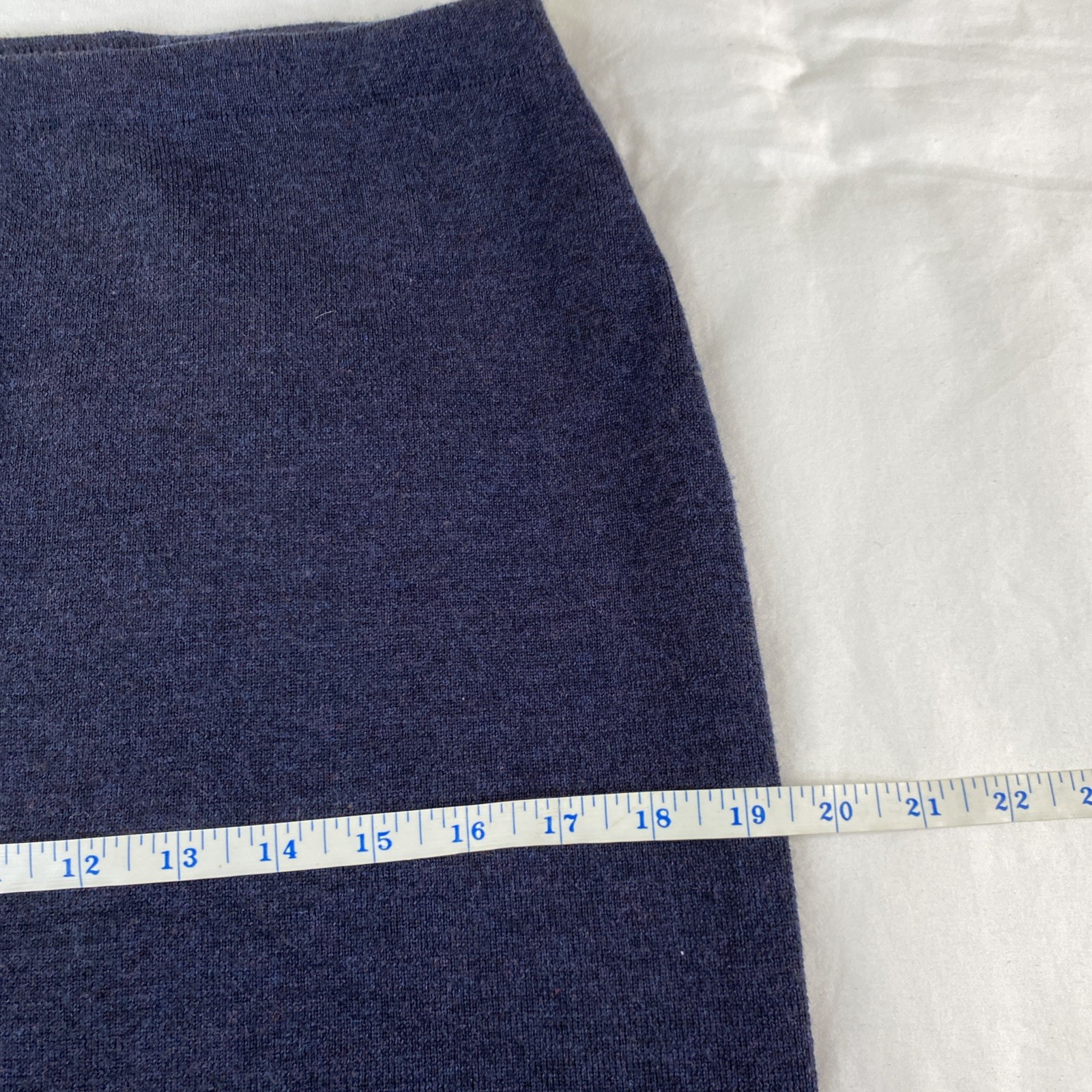Vtg Eileen Fisher Navy Tank & Skirt Set 2 Piece Sz Med 100% Merino Wool Minimal