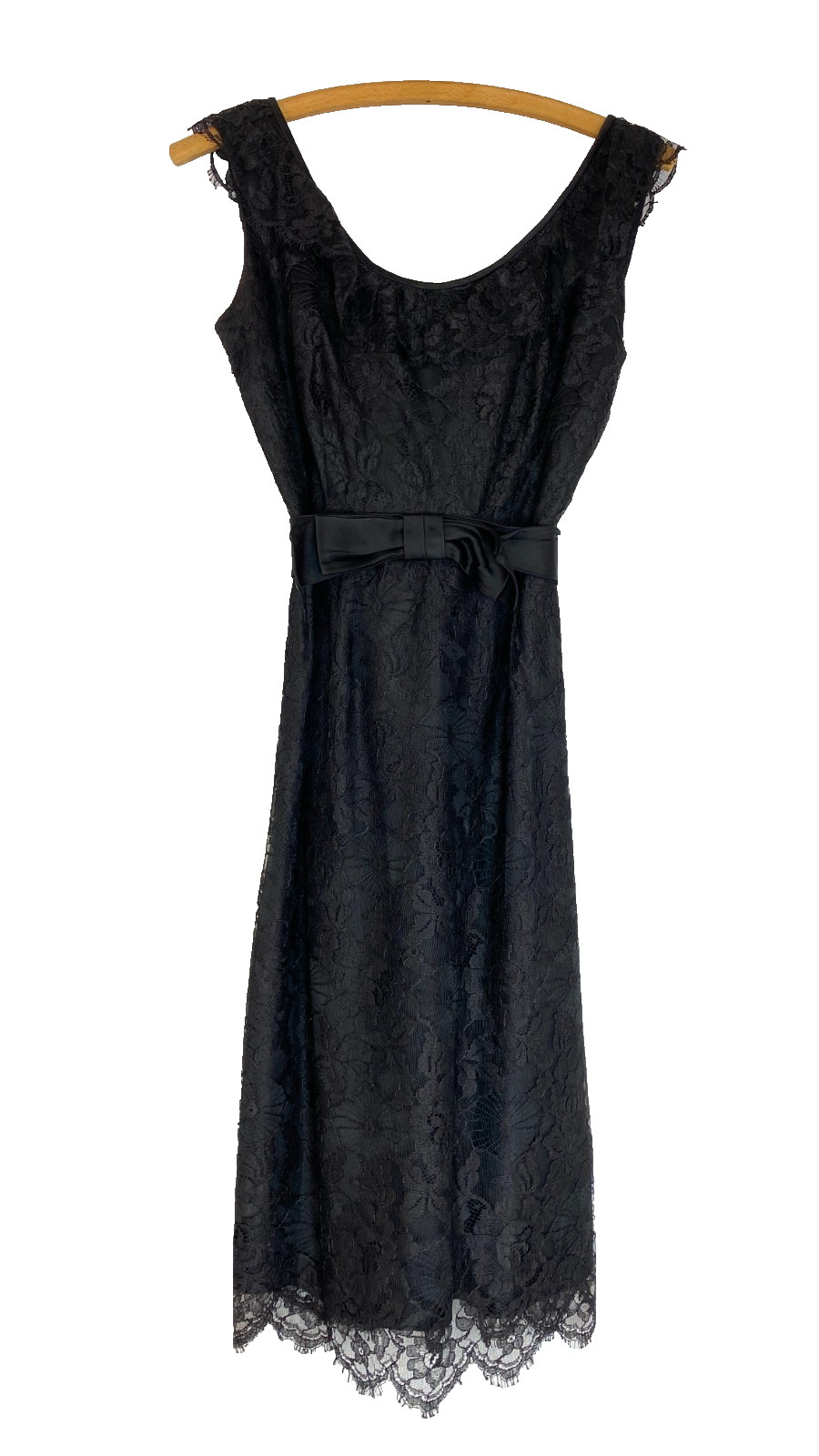 Vintage 1950s black lace dress spider web novelty print floral sleeveless wiggle