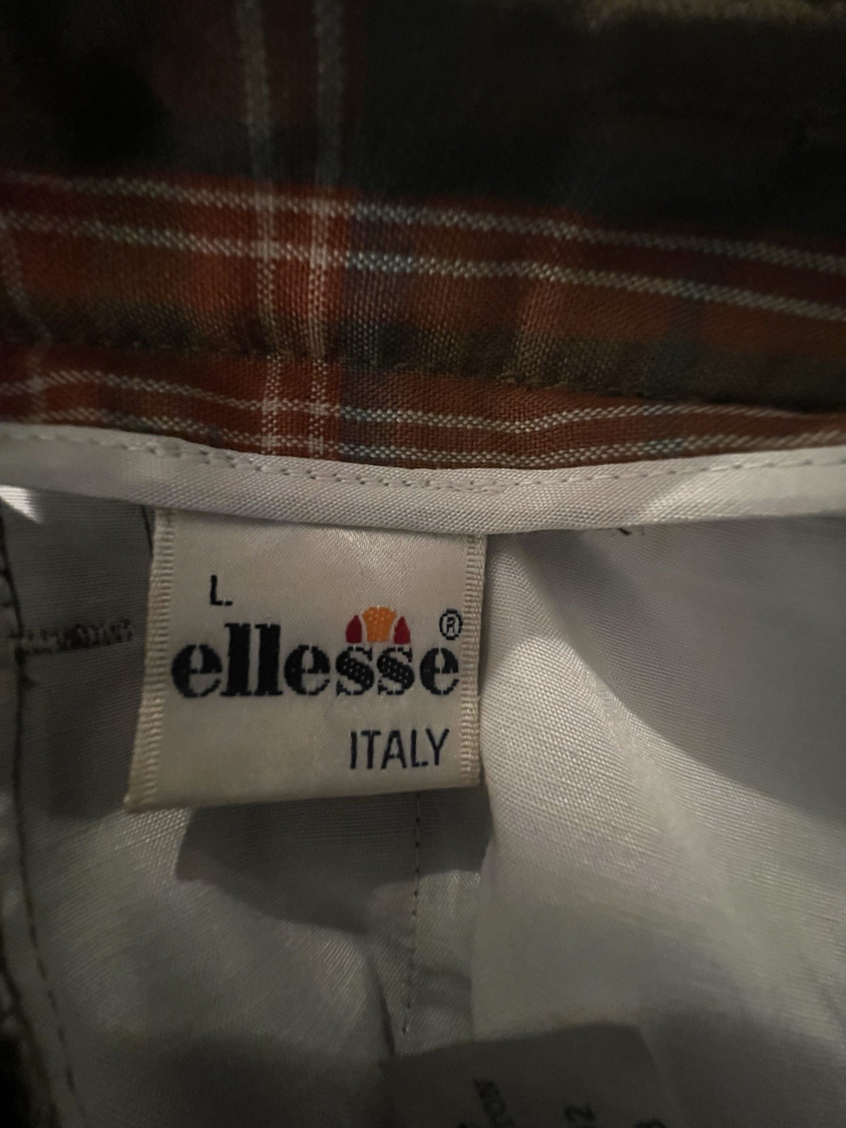 Vintage Retro 80s Ellesse Shorts English Plaid High Waist Tennis Sports Resort