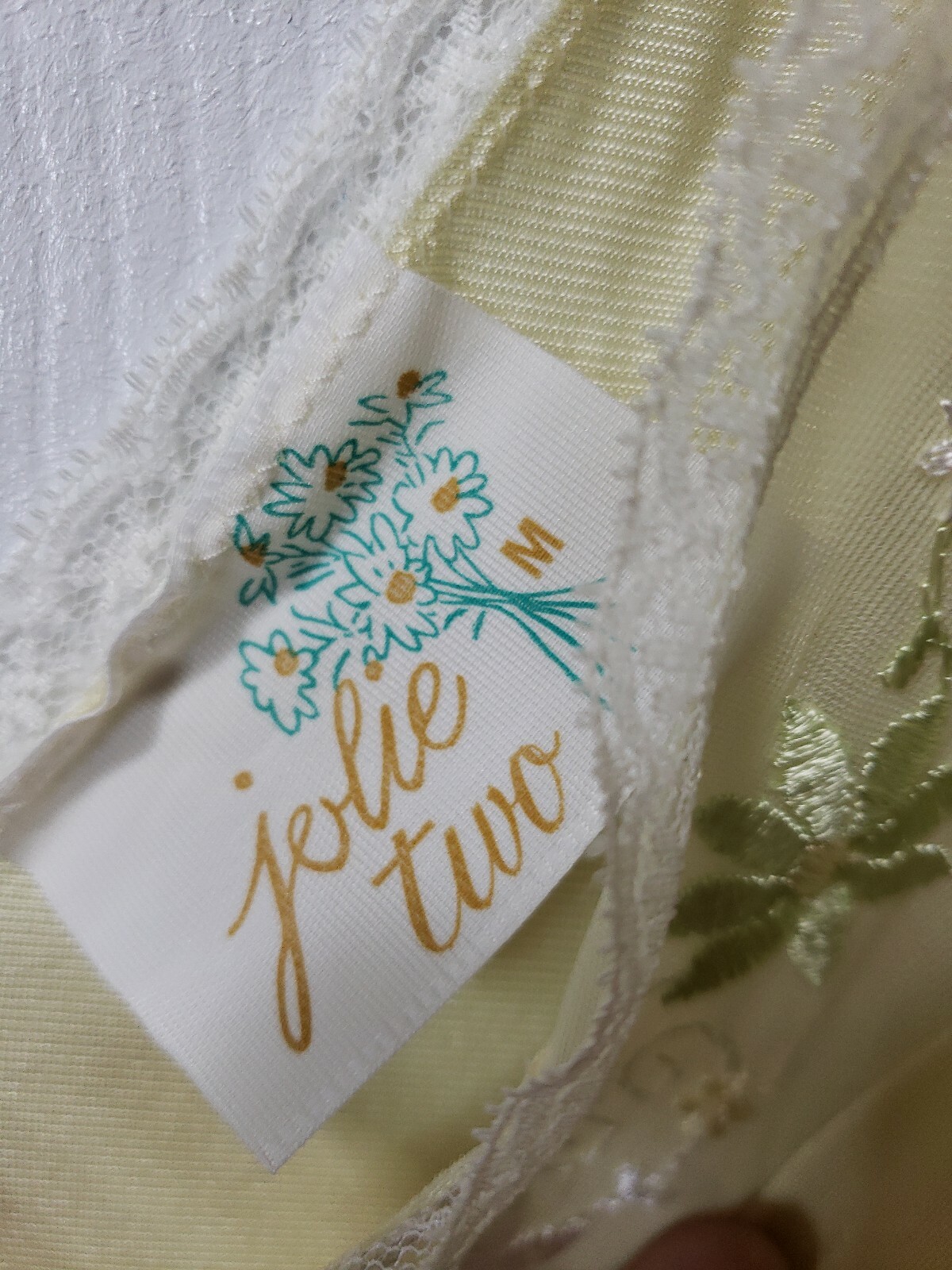 L Jolie Two Vintage Lingerie Satan Yellow Gown Size M.