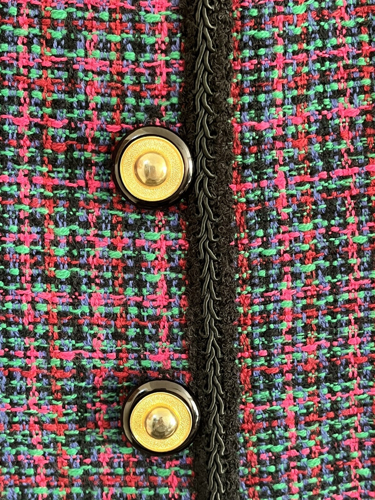 Vintage Leslie Belle Petite Size 10 P Blazer Jacket Style 1819 Pink Green Blue