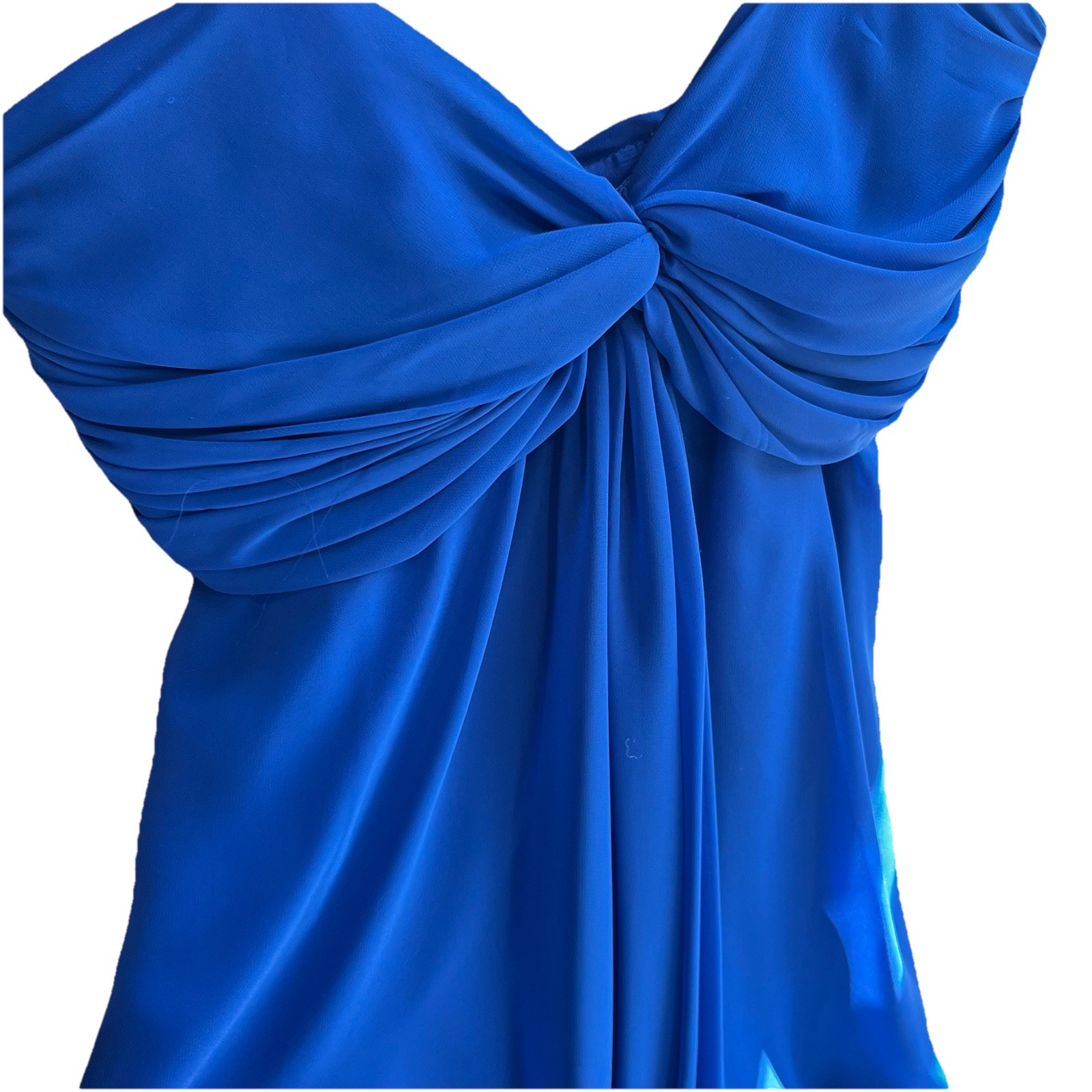 Vintage Dress Pamela Edwards Blue Size 8 Babydoll Layered Flowy Formal Midi Gown