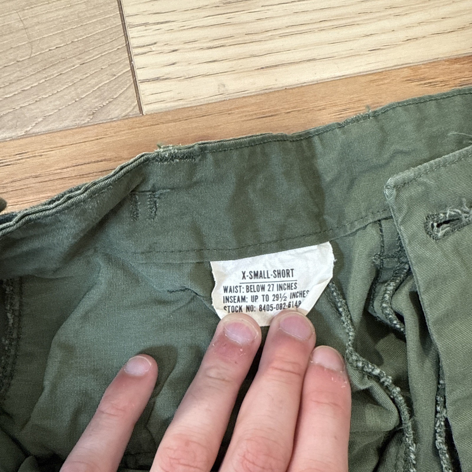 Vintage Vietnam Sateen OG-107 US Amy Pants Small 27×28 Type 1 Class 1 Size XS