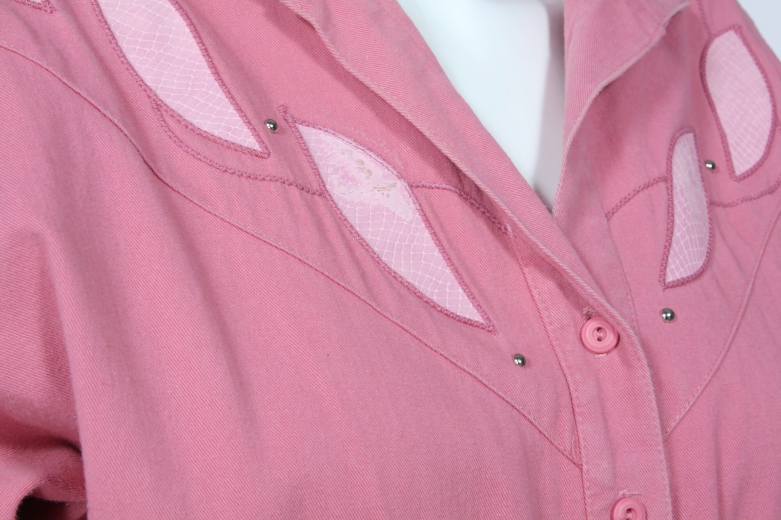 Vintage 1990s JOAN WALTERS Petite Salmon Pink Pleather Inlay Jumpsuit XS/S /166