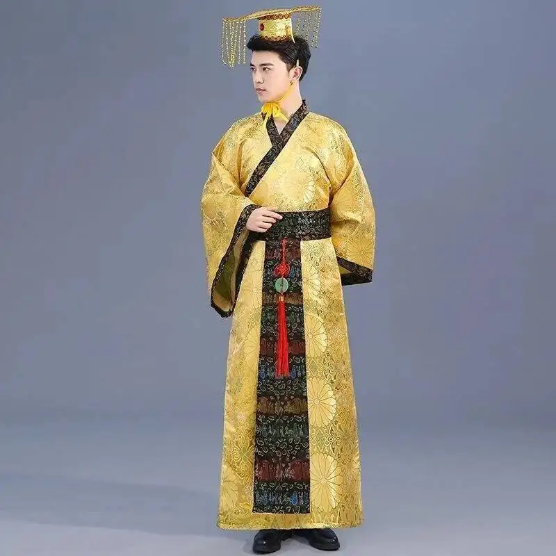 Ancient Costume Chinese Emperor China Costume Hanfu Tang Men Stage Performance