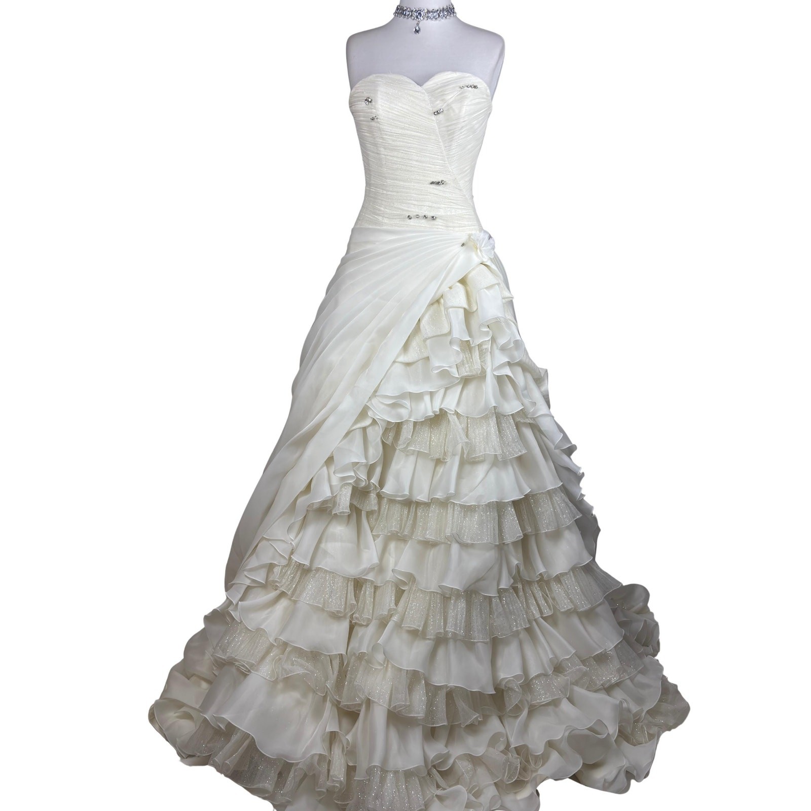 Vintage Princess Wedding Dress Bridal Ball Gown Fairytale Ruffle Wedding Dress