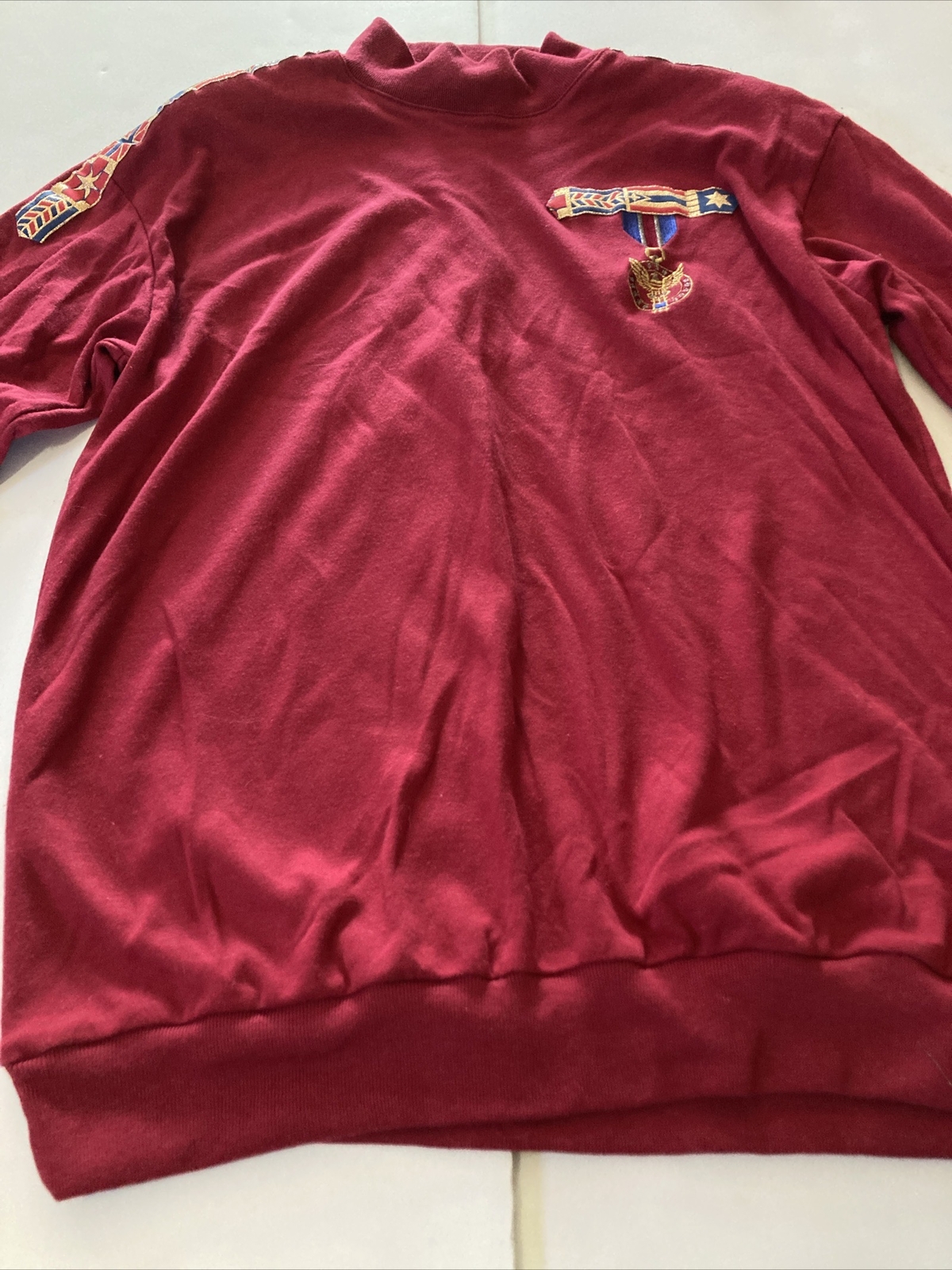 VTG Rafael Woman’s Sz S Pullover Turtleneck Shirt Red 3/4 Sleeve