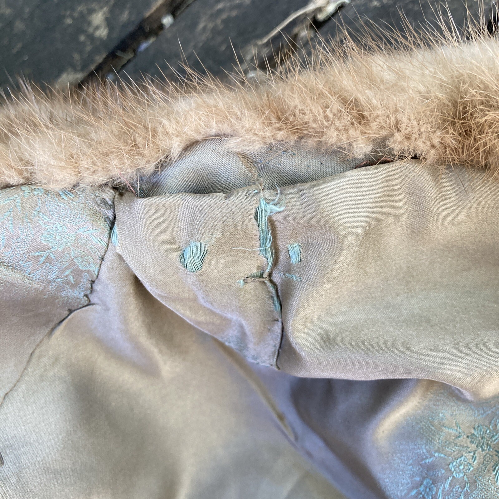 Vintage Schumacher Fur Mutation Mink Stole Shawl Wrap Brown Autumn Haze Women’s