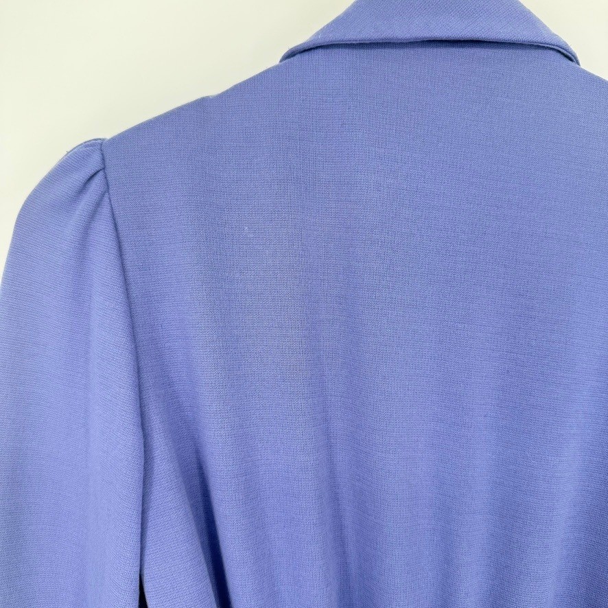 Vintage 60s Blue Peter Pan Collar Belted Secretary Dress 6 Union Label Twee Mod