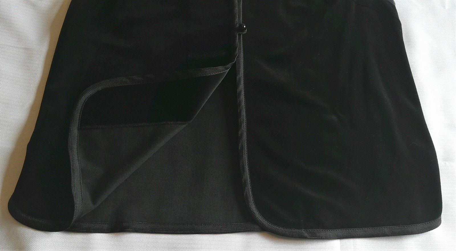Vintage Miss Accents Act III Black Boho Three Button Velvet Vest Bound Trim 2X