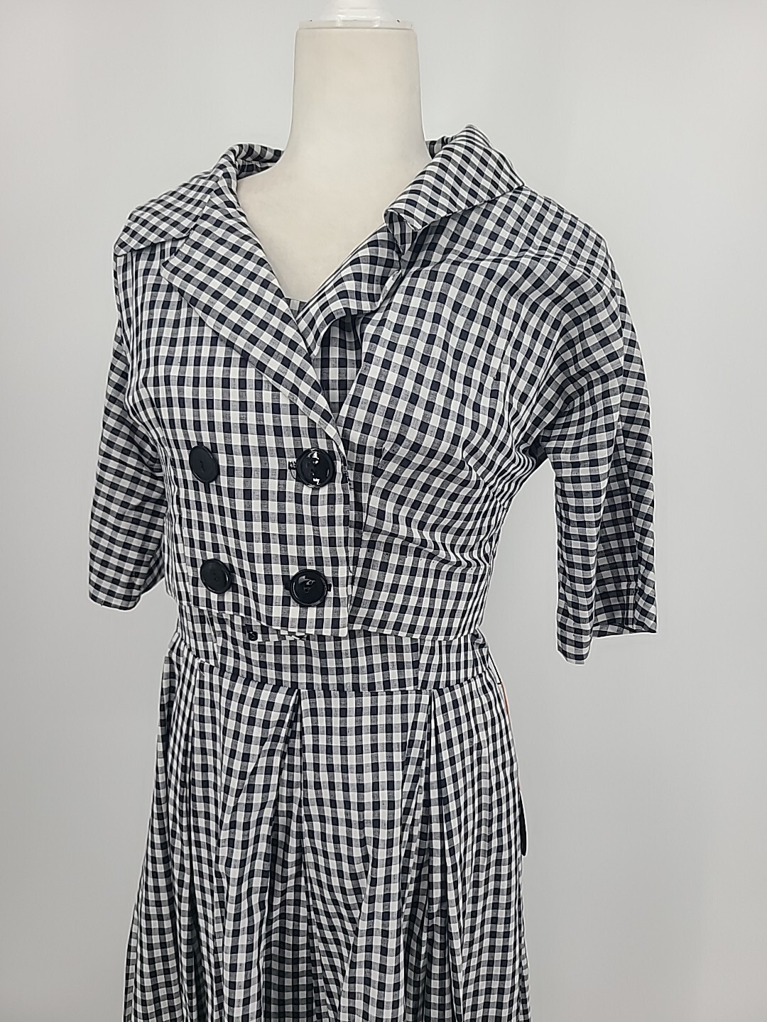 Vintage Deadstock Henry Rosenfeld Black & White Checkered Dress With Jacket