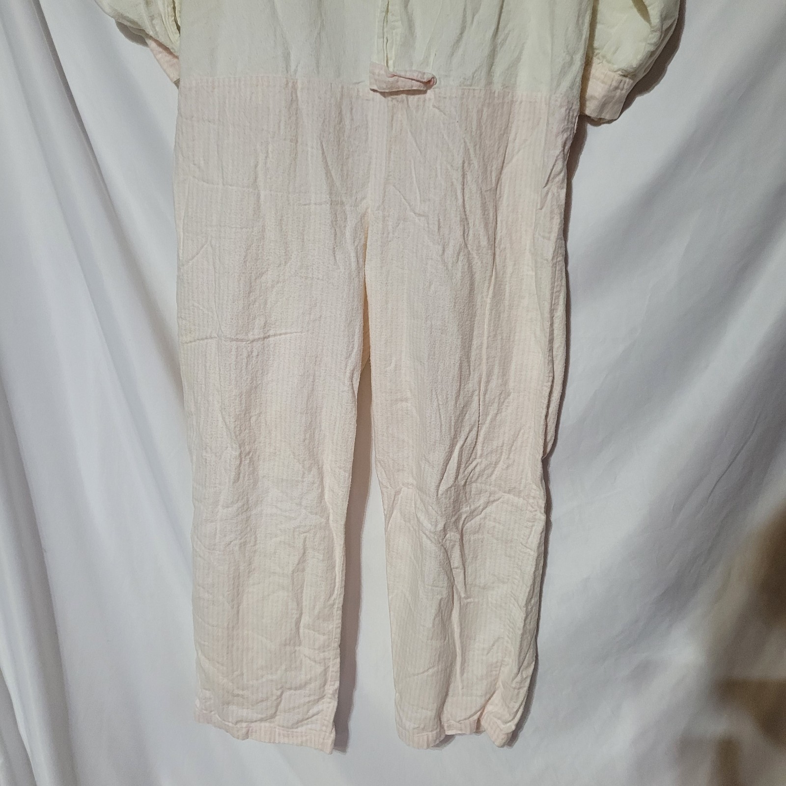 Jodie Arden One Piece Sleeper Pink Ivory Women Large Vintage