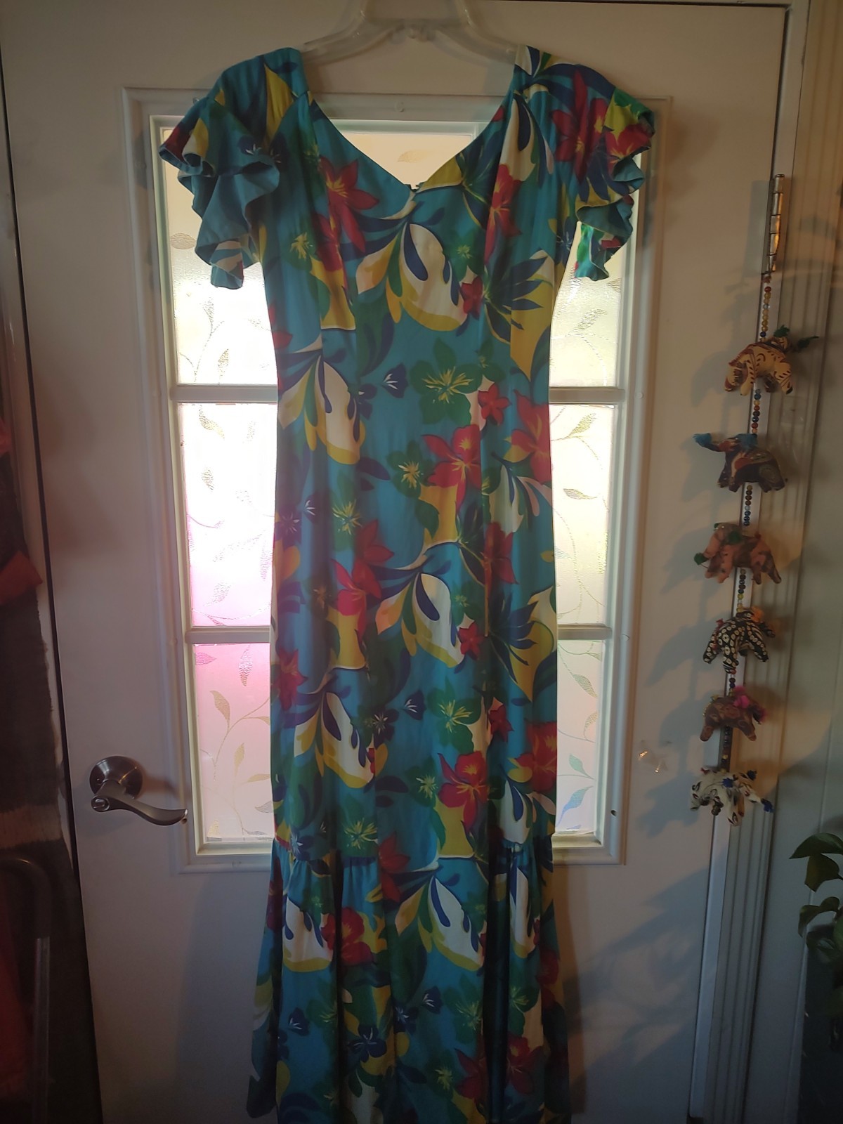 Vintage 60s 70s McInerny long Hawaiian maxi dress Hawaii S