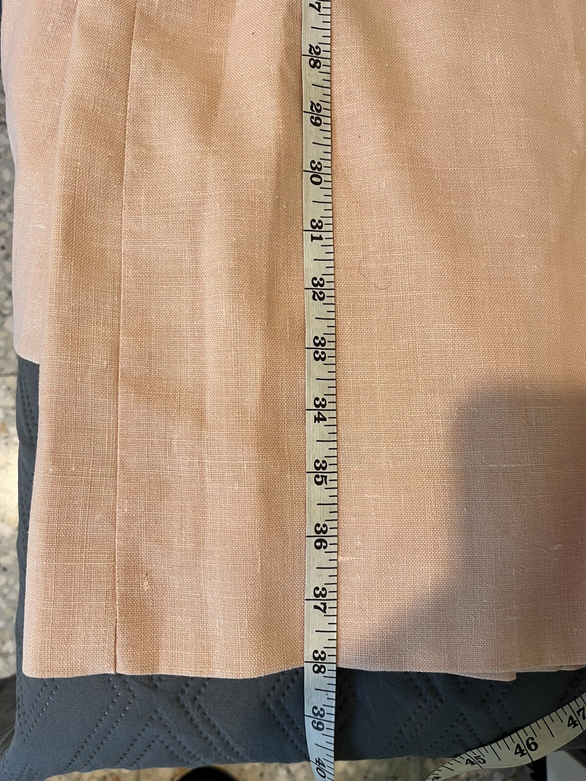 Vintage Handmade 1960s Open Back Salmon, Woven Cotton Canvas, Dress sz Small