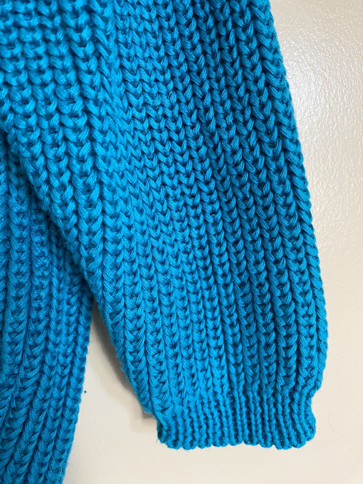 Vintage 1980’s Nordstrom Rafaella Blue Chunky Knit Oversized Sweater M