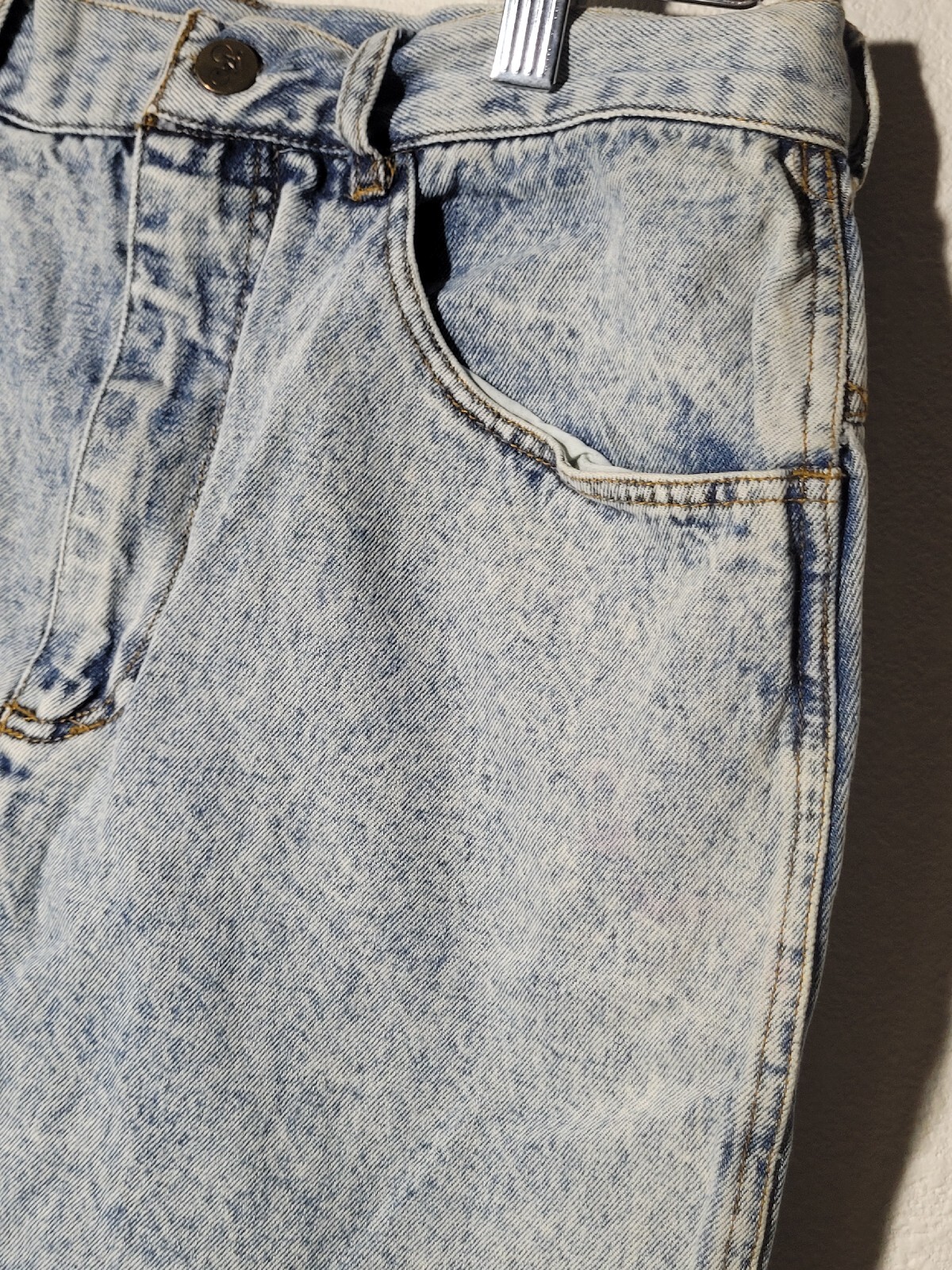 Vintage denim Mini skirt Sports Fever size 11 cotton jean skirt high waist