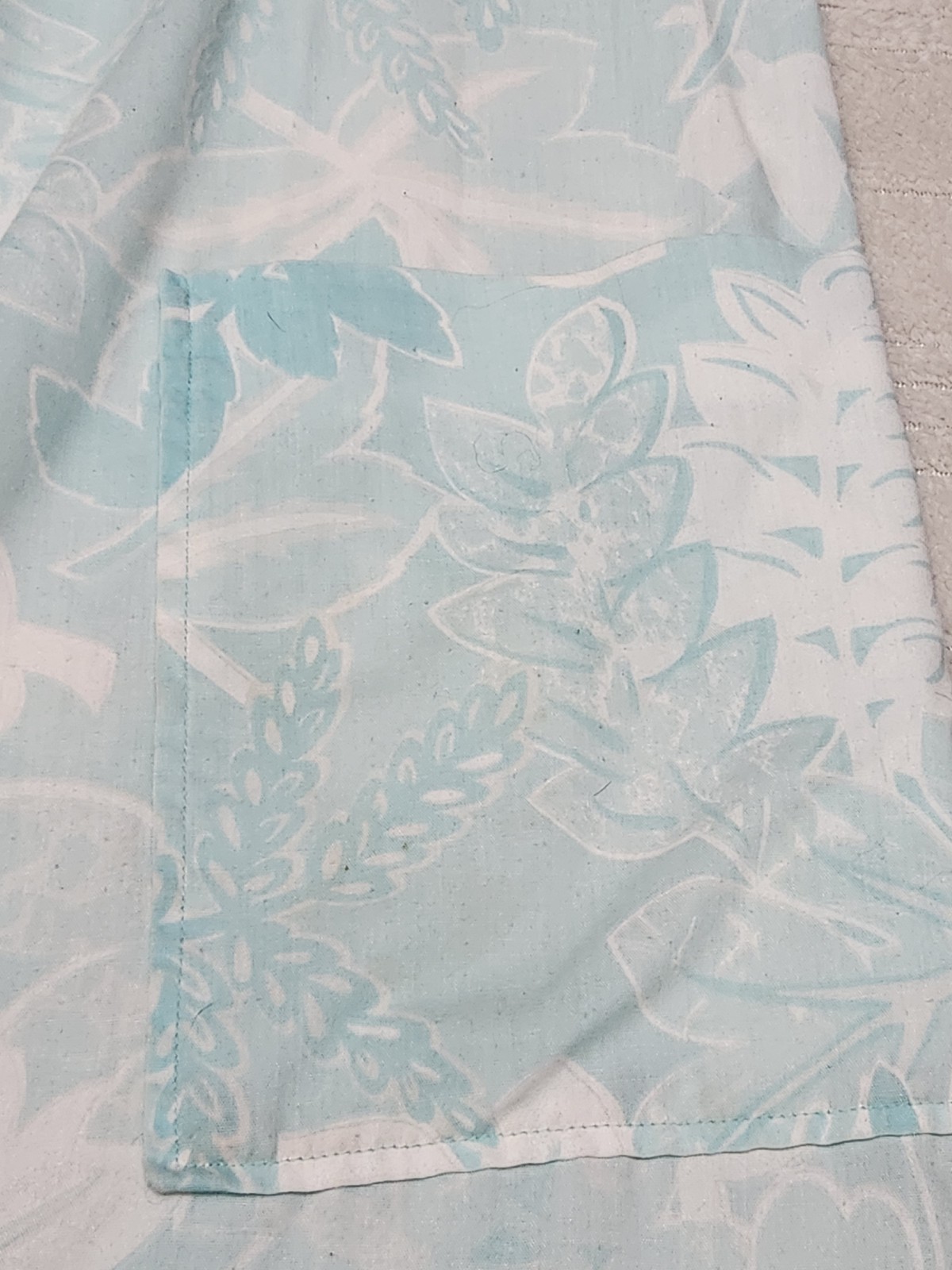 Leisure Life Housecoat Robe Womens Blue Floral Snap Front 70s Granny Vintage