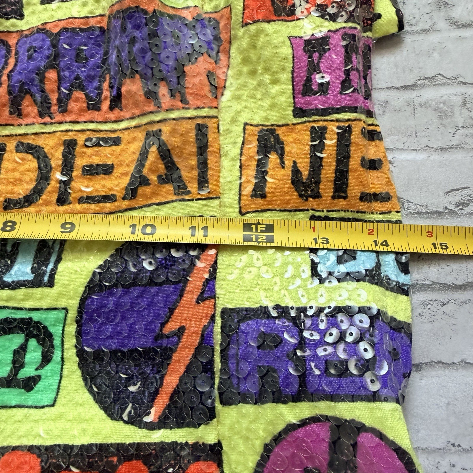 Stephen Sprouse Vintage 1988 Sticker Dress Covered In Sequins
