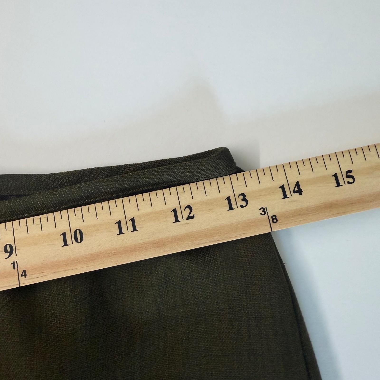 Vintage Olive Brown Two Piece Set Square Neck Crop Top and Straight Leg Pants
