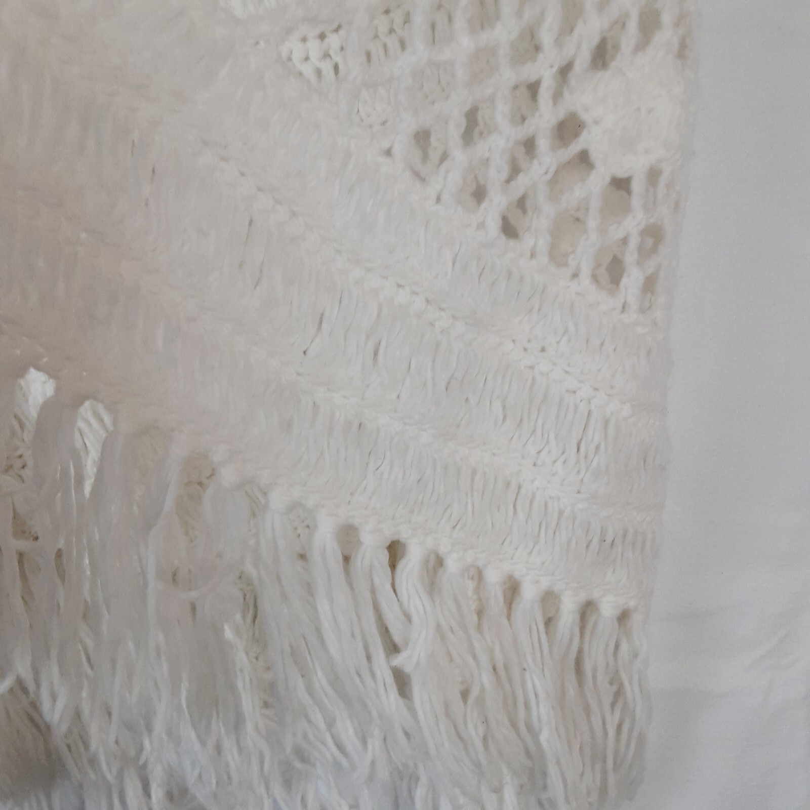 Celebritees by Desco Vintage Hand Crocheted Off White Sweater Shrug