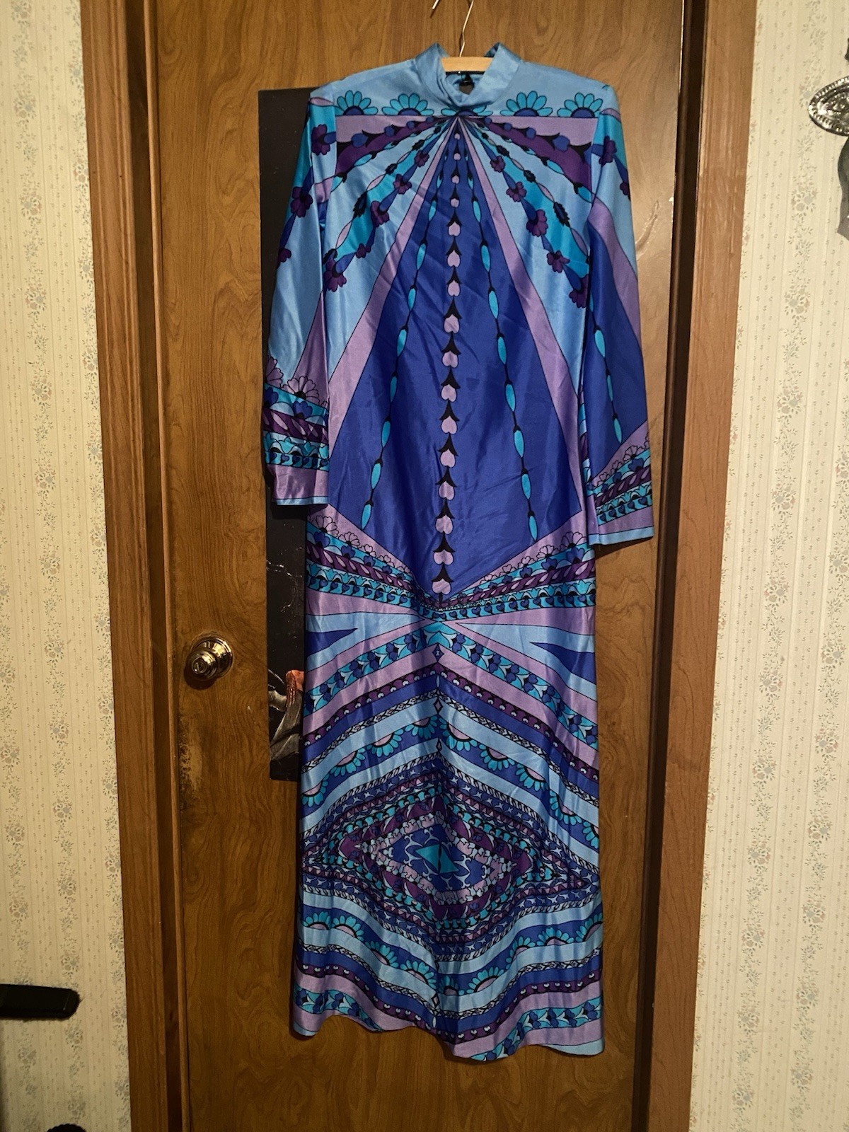 vintage Saks fifth Avenue psychedelic Maxi dress 70s Rare Groovy S
