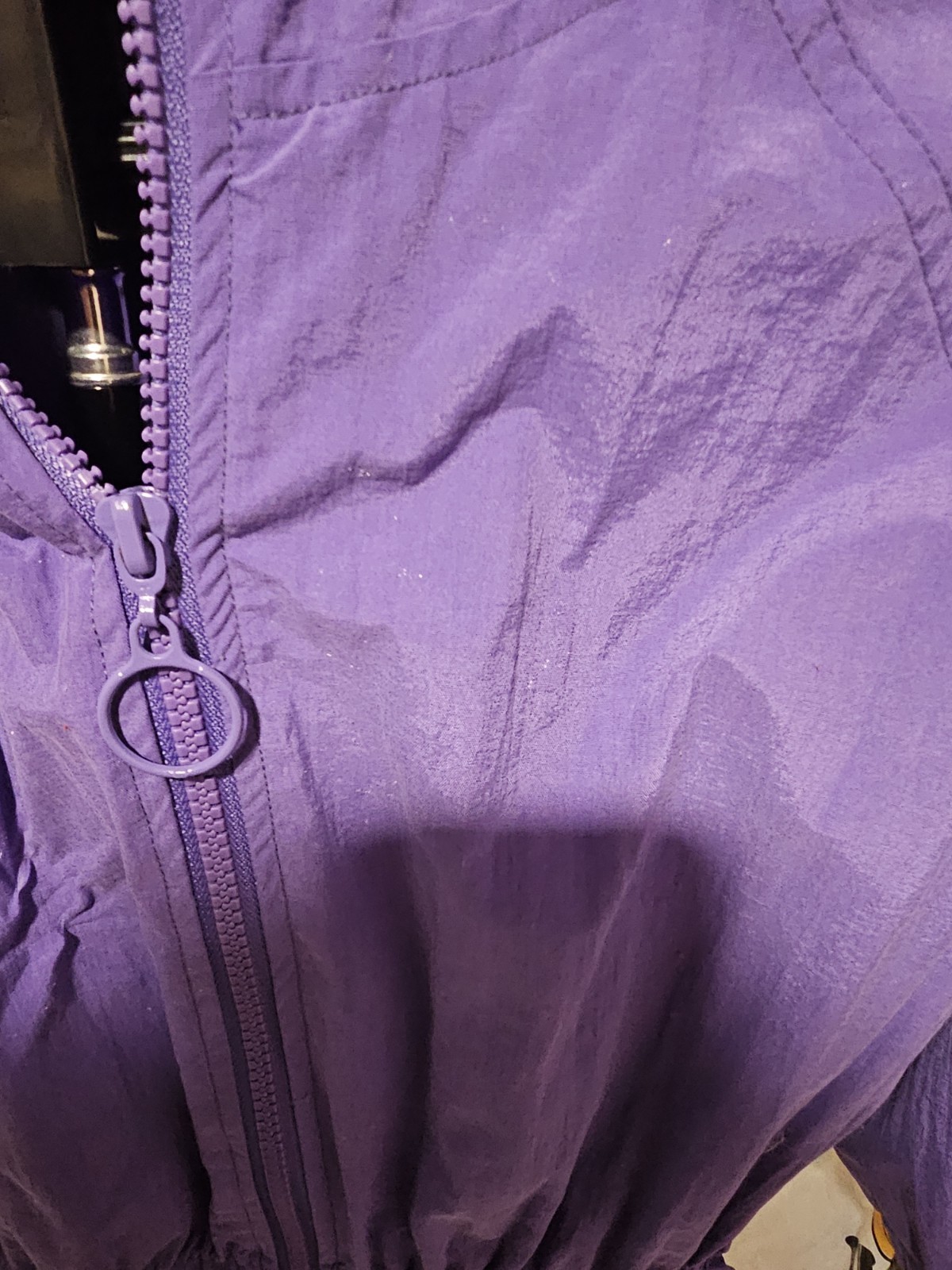 NWOT VTG 90s Speedwalking Momcore Jenni Purple Nylon Hooded Windbreaker Jacket