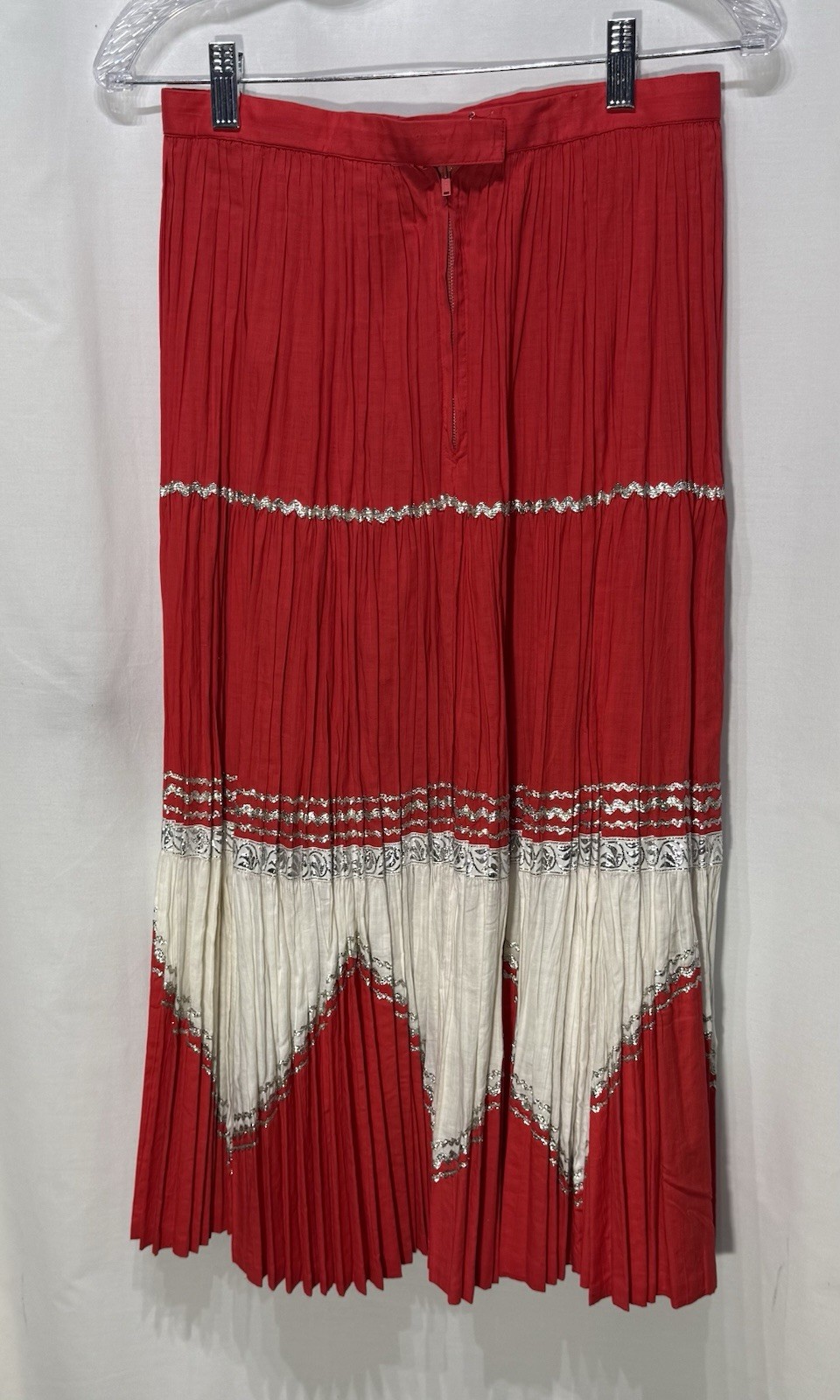 Rodeo Skirt Western Cowgirl Texas Square Native Dance Handmade Pleats VTG SZ 28